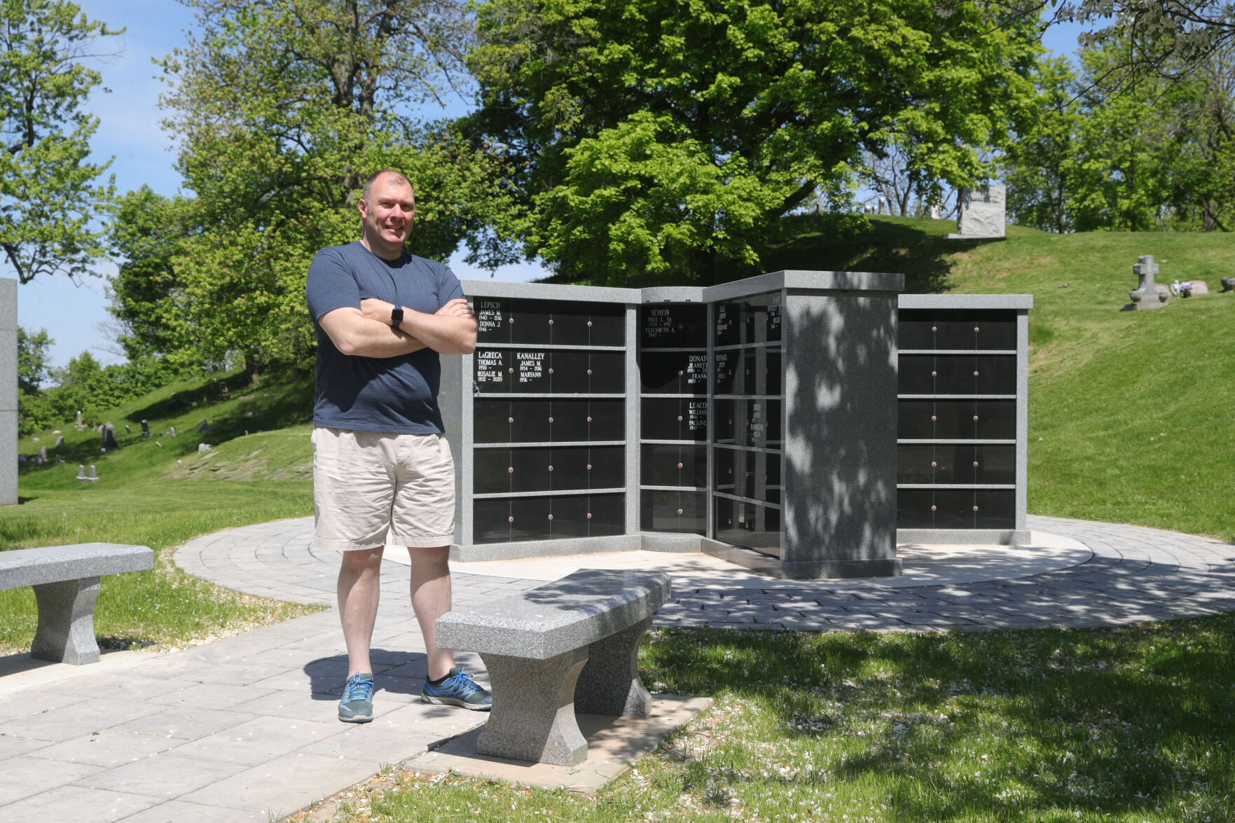 Glenwood Cemetery;s John Sinclair at new columbarium